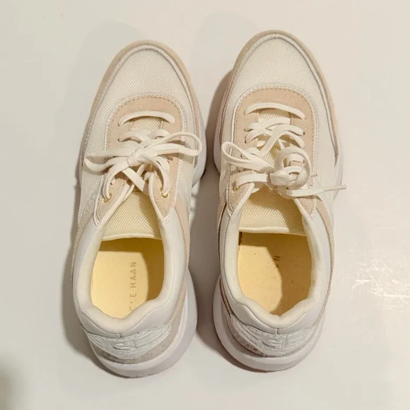 Cole Haan Neutral Mesh & Suede Women's Beige and Light Pink Sneakers 7.5 - Picture 11 of 13